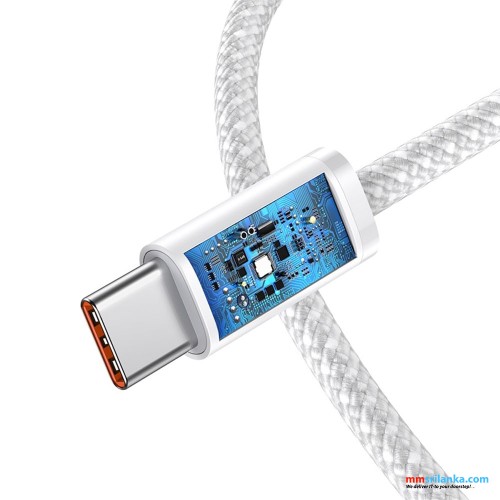 Baseus Dynamic Series 1m Fast Charging Data Cable Type-C to Type-C 100W White (6M)